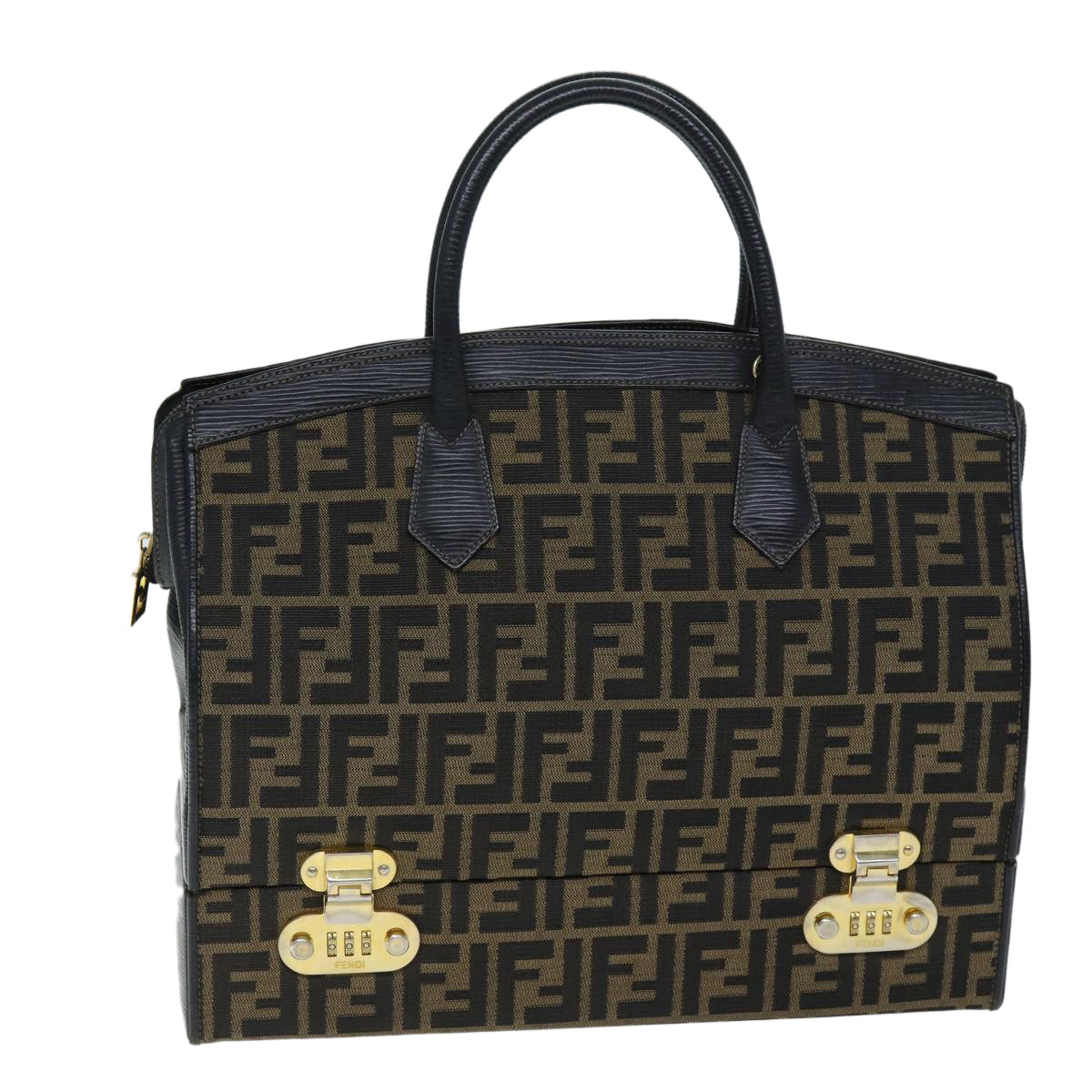 Luxury Fendi Zucca Canvas Hand Bag Brown Black74627