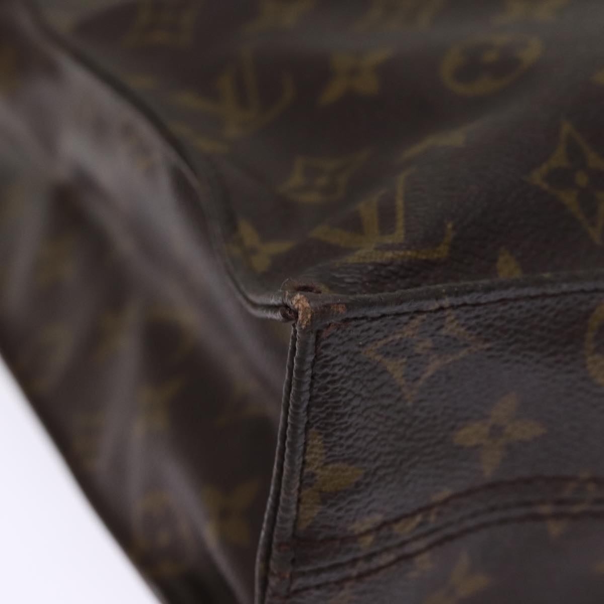 LOUIS VUITTON Monogram Sac Plat Hand Bag M51140 LV 74673