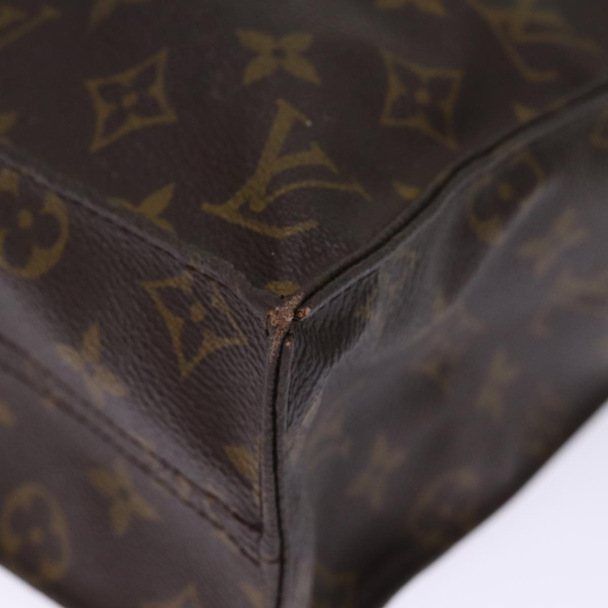 LOUIS VUITTON Monogram Sac Plat Hand Bag M51140 LV 74673
