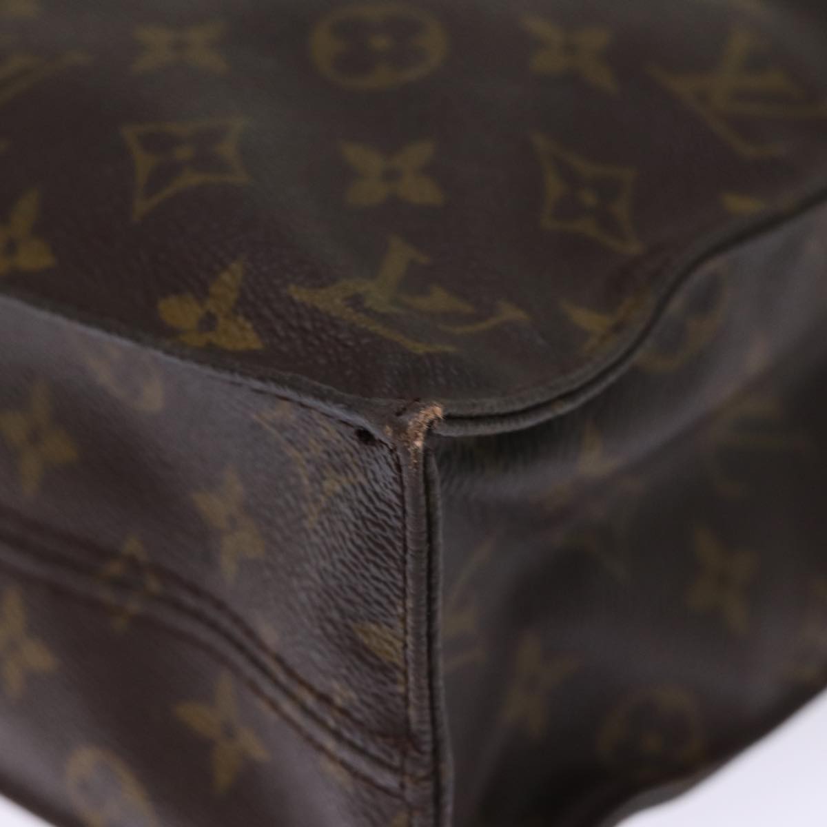 LOUIS VUITTON Monogram Sac Plat Hand Bag M51140 LV 74673