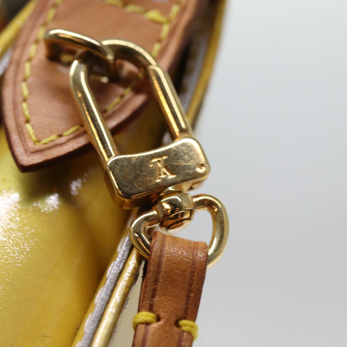 LOUIS VUITTON Monogram Vernis Motto Accessory Pouch Gris M91030 LV 74697