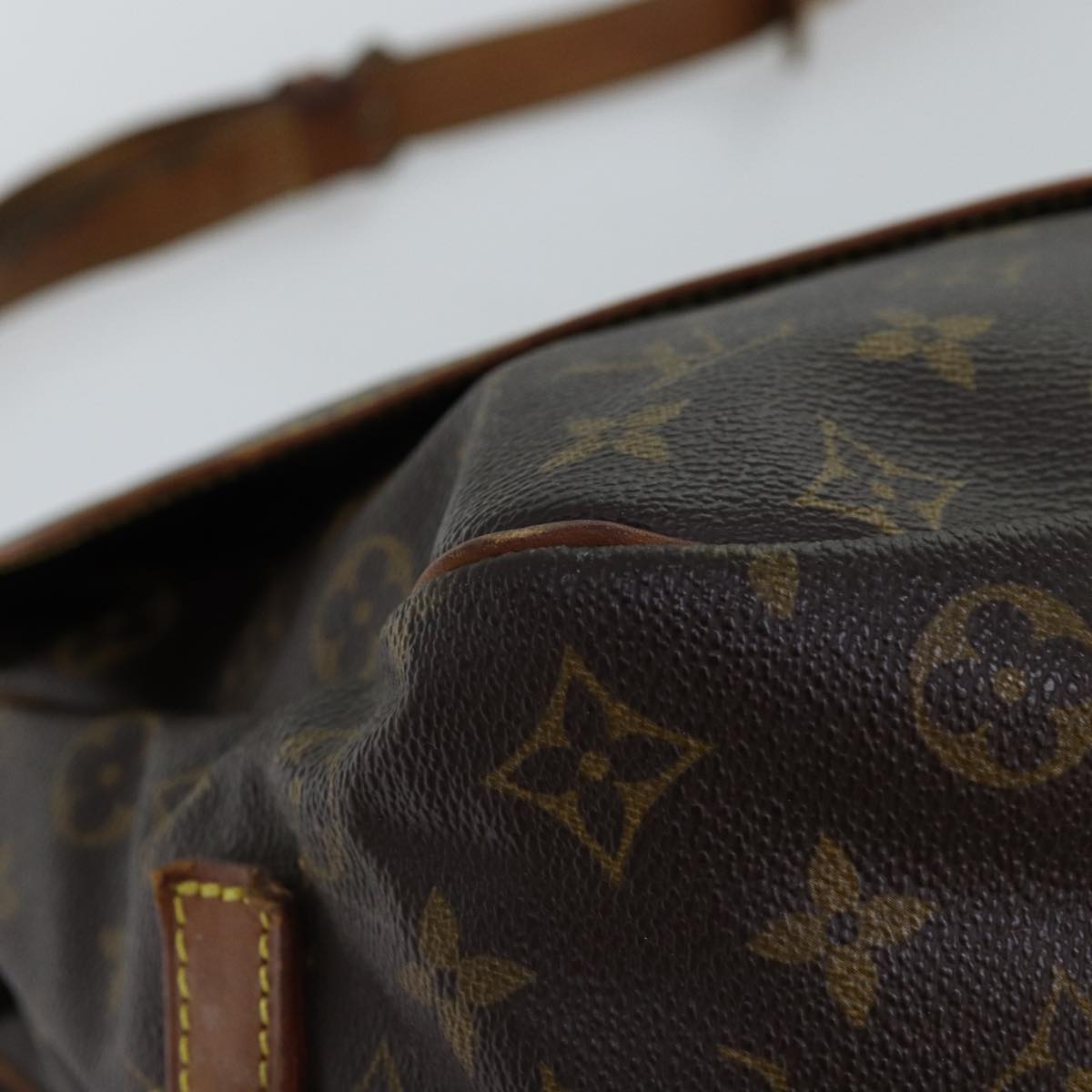 LOUIS VUITTON Monogram Saumur 35 Shoulder Bag M42254 LV 74714