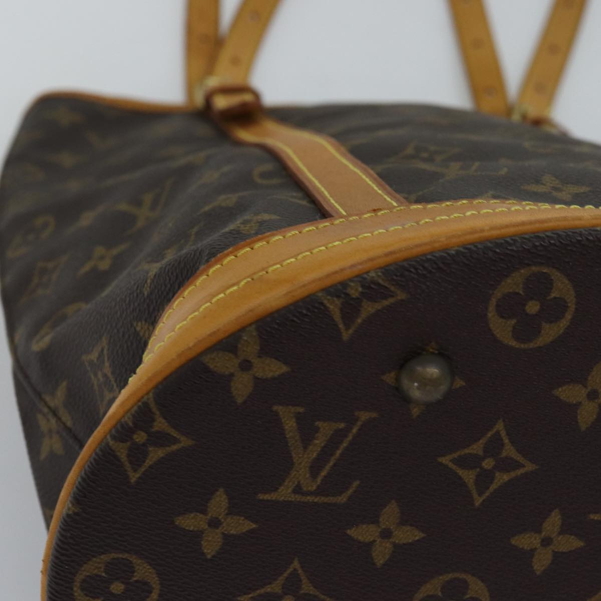 LOUIS VUITTON Monogram Bucket GM Shoulder Bag M42236 LV 74715