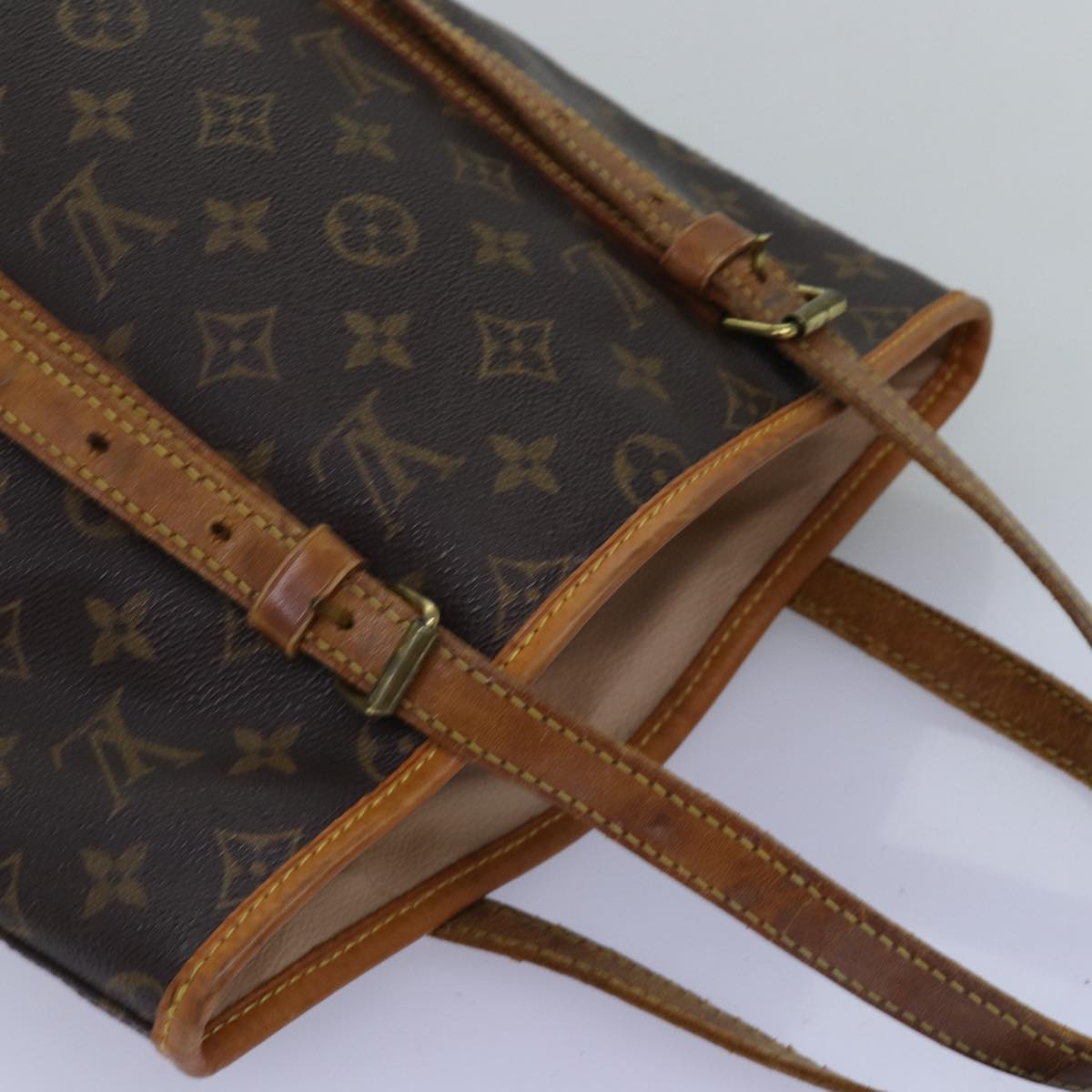 LOUIS VUITTON Monogram Bucket GM Shoulder Bag M42236 LV 74716