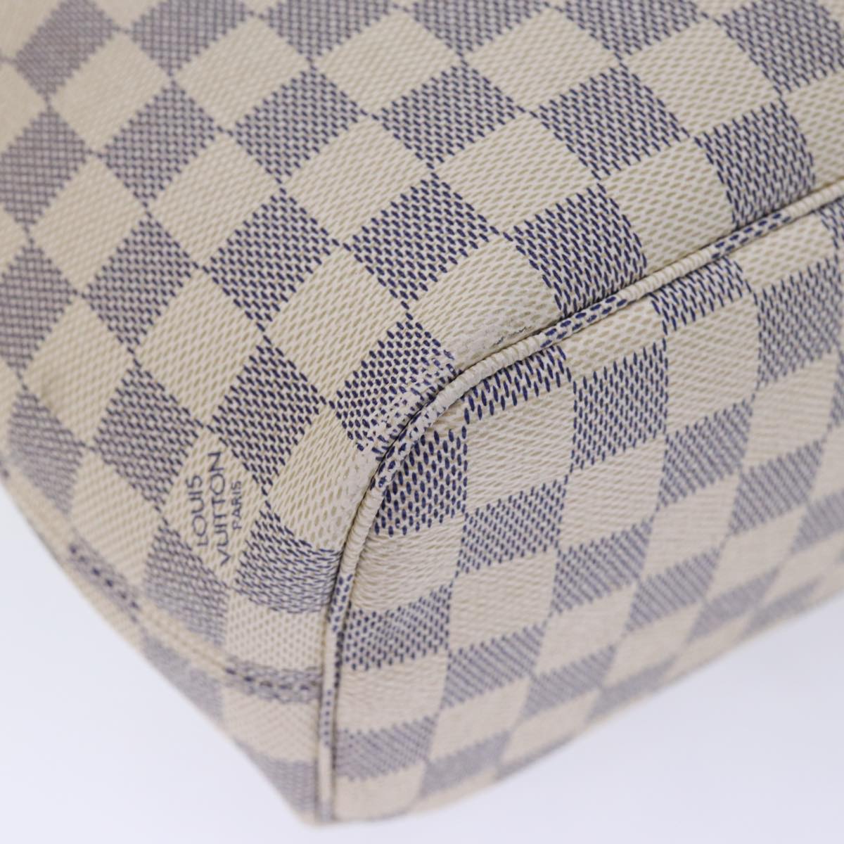 LOUIS VUITTON Damier Azur Neverfull PM Tote Bag N41362 LV 74750