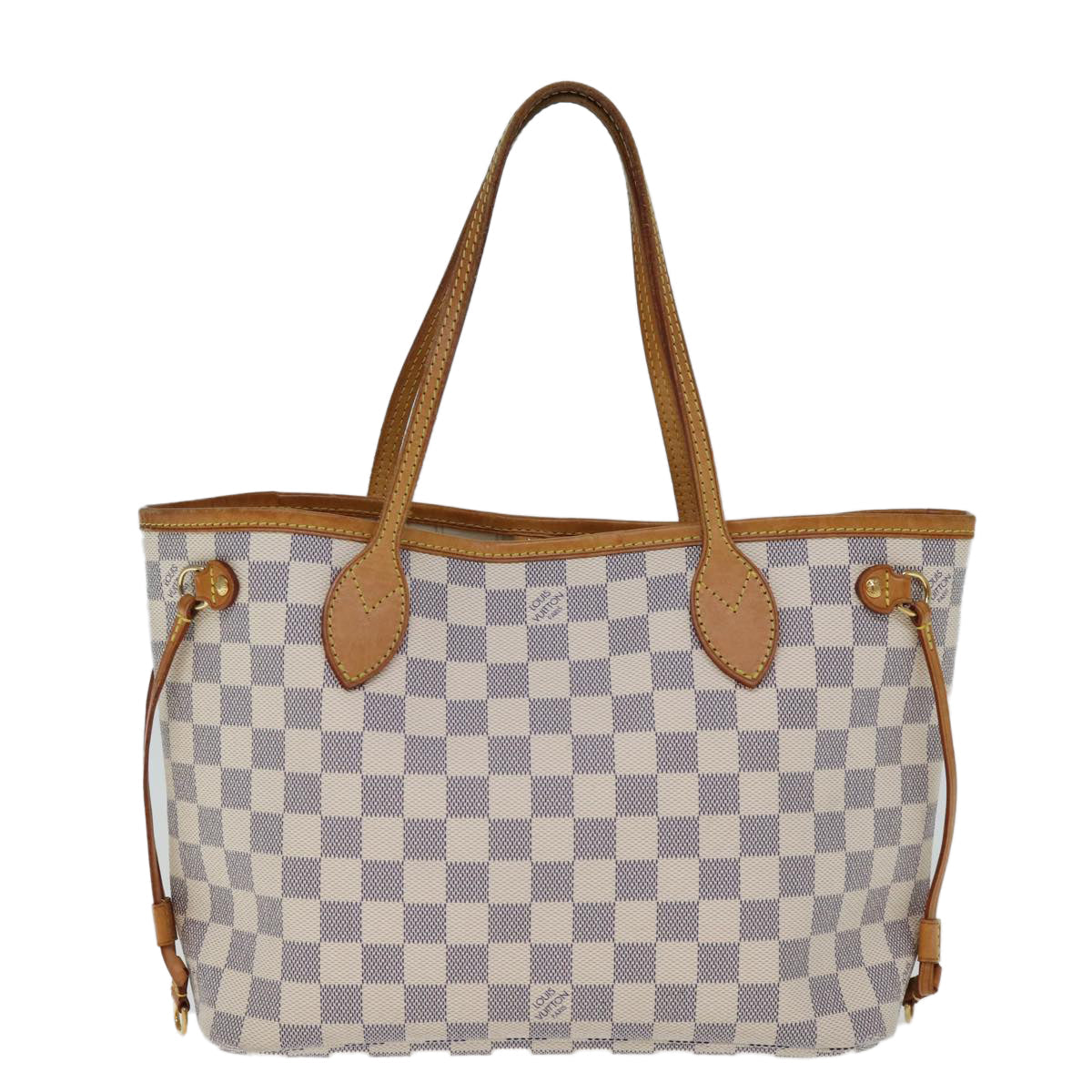 LOUIS VUITTON Damier Azur Neverfull PM Tote Bag N41362 LV 74750