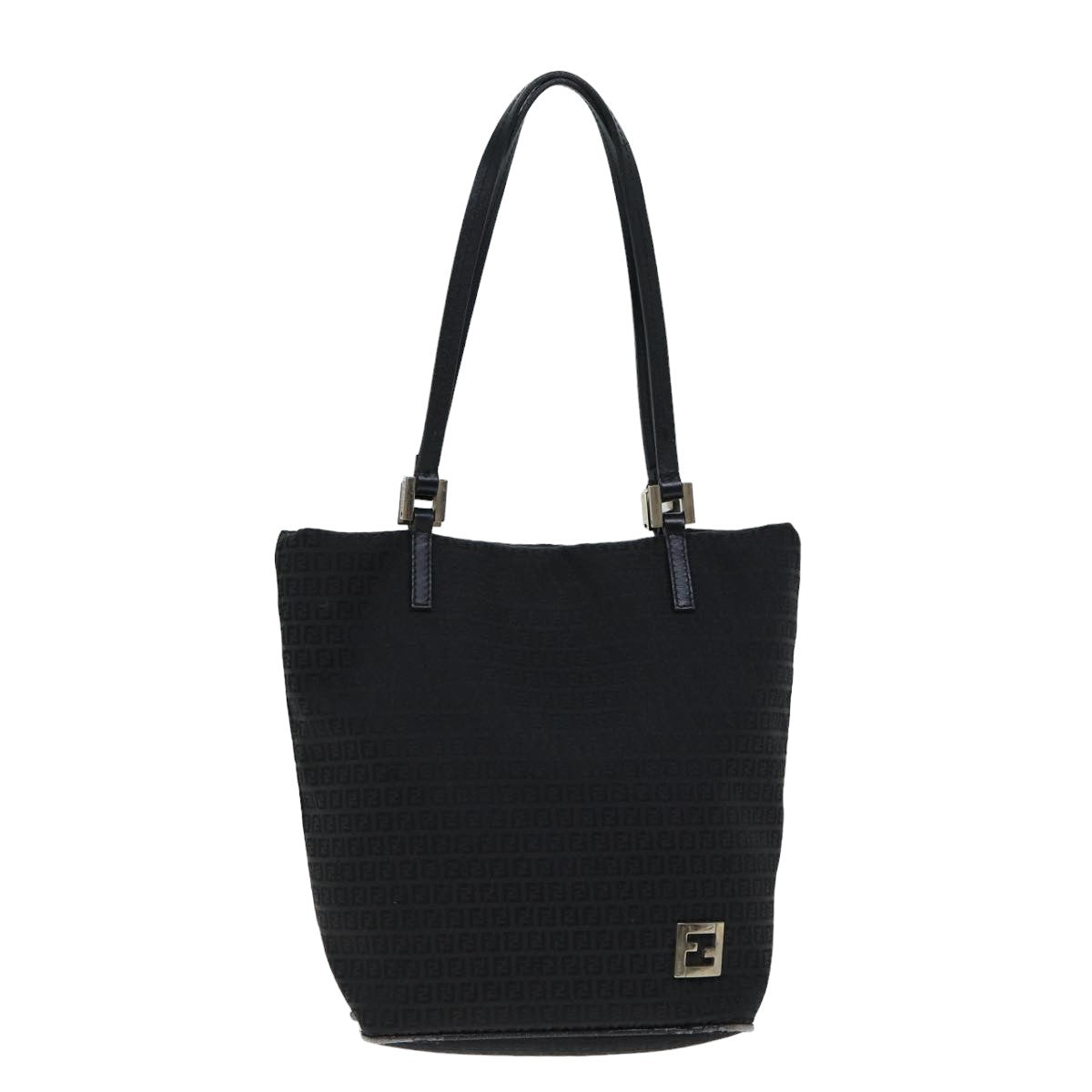 Luxury Fendi Zucchino Canvas Hand Bag Black74840