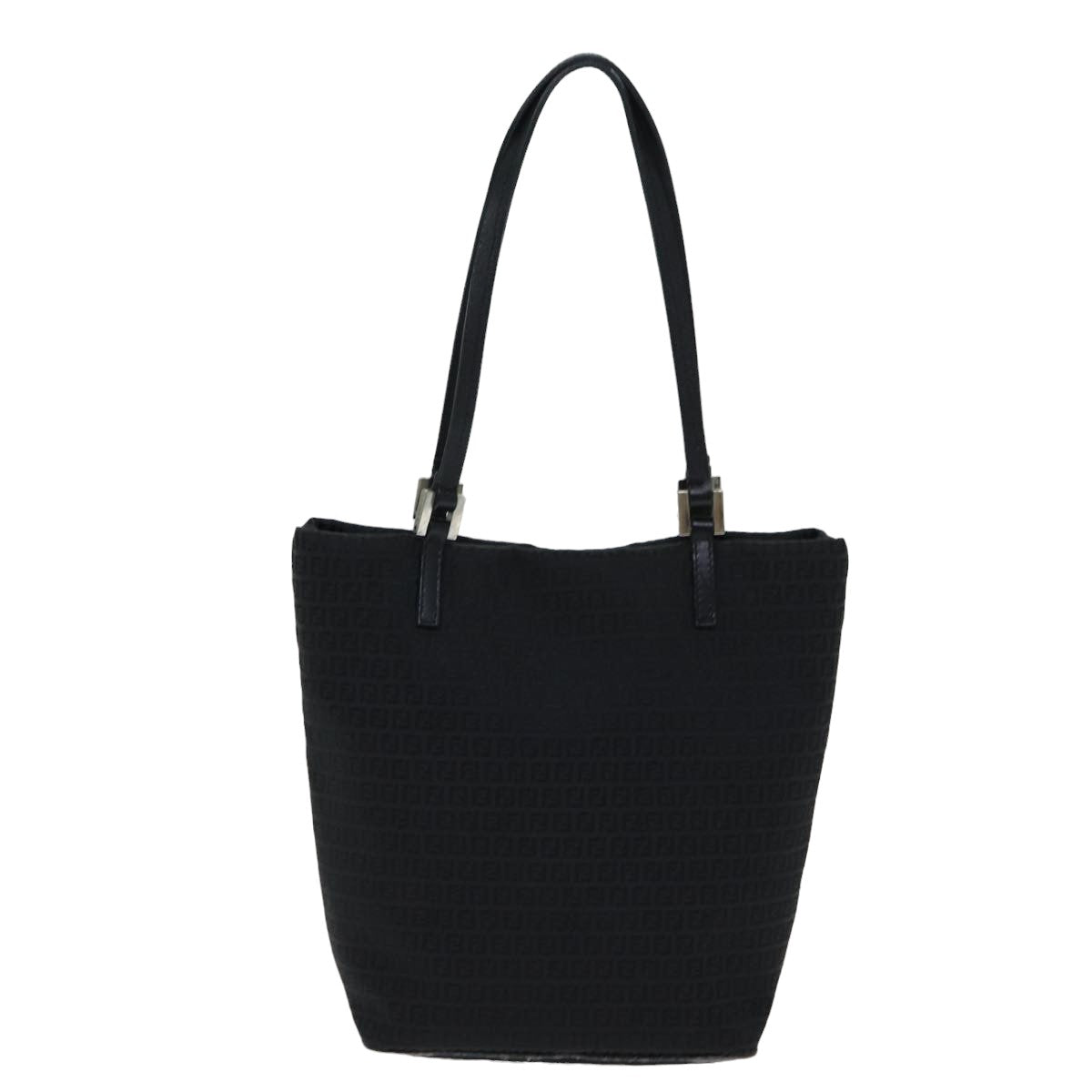 Luxury Fendi Zucchino Canvas Hand Bag Black74840