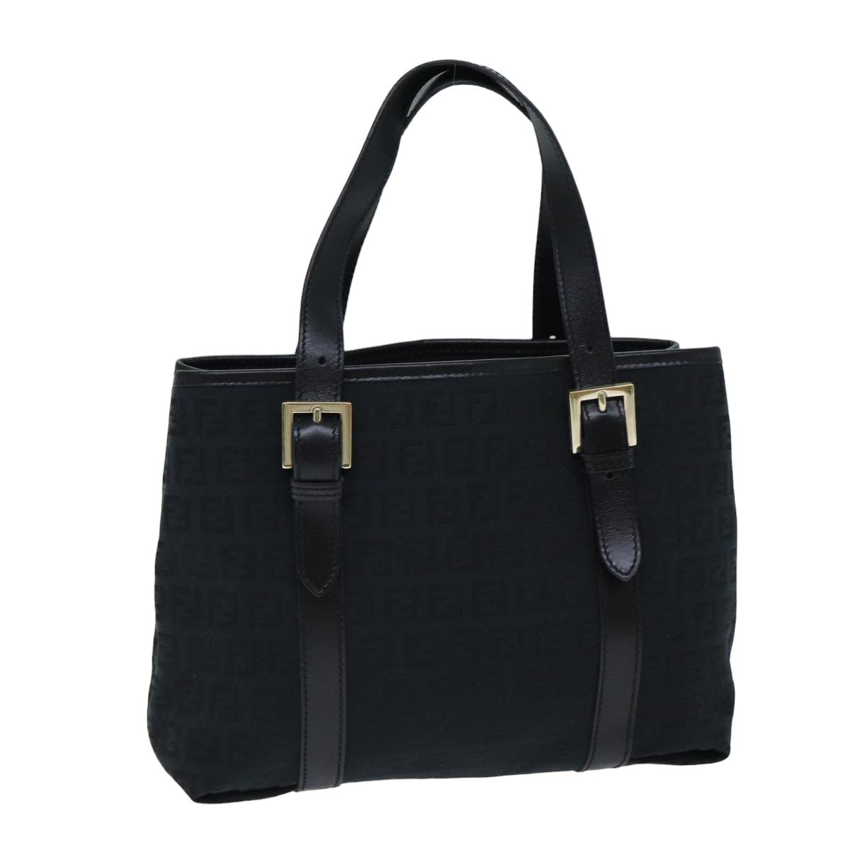 Luxury Fendi Zucchino Canvas Hand Bag Black74841