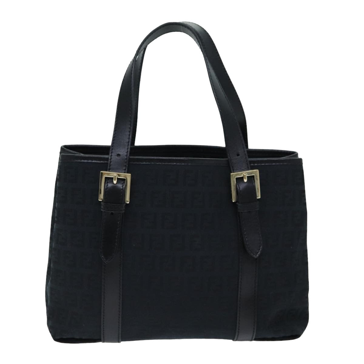 Luxury Fendi Zucchino Canvas Hand Bag Black74841
