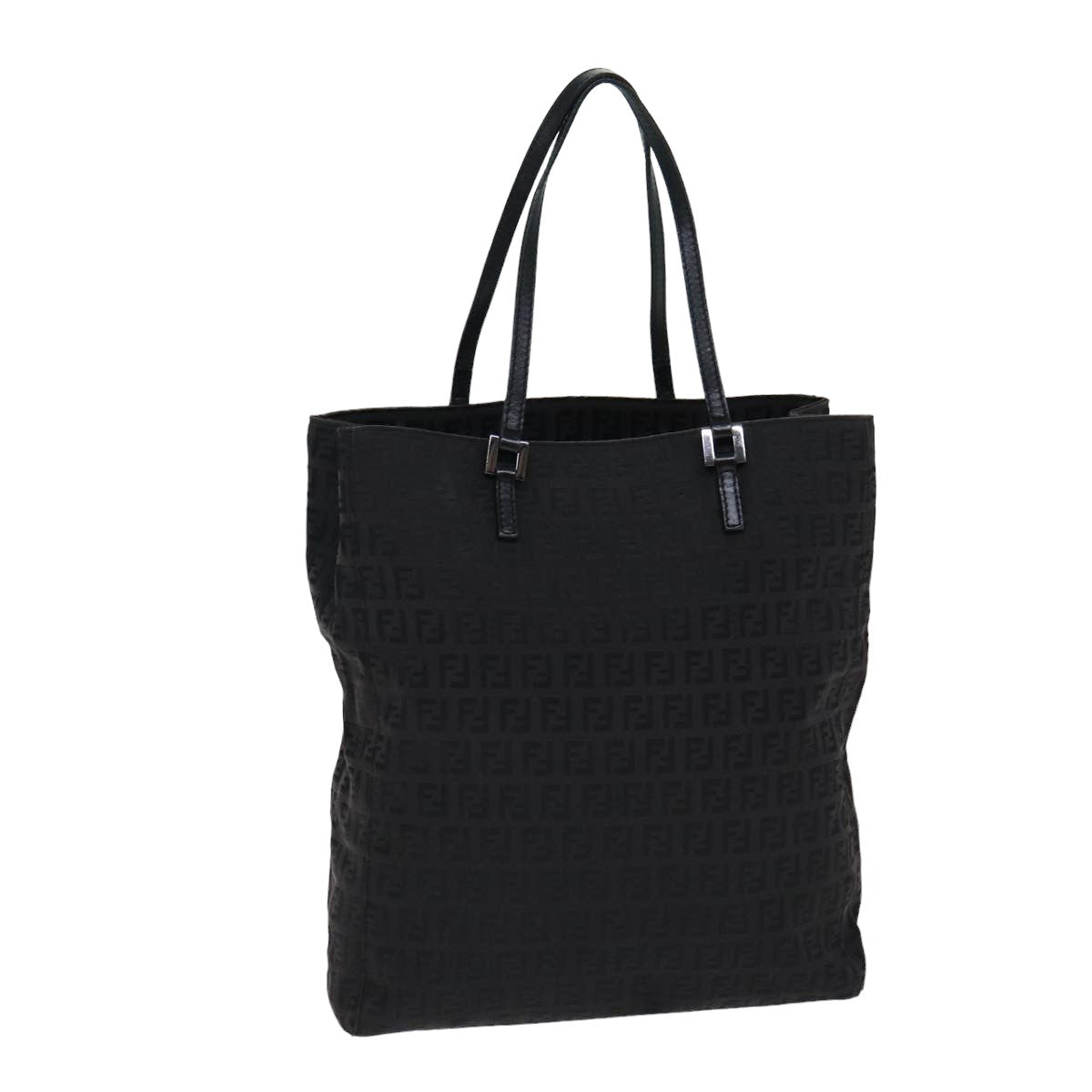 Luxury Fendi Zucchino Canvas Hand Bag Black74849