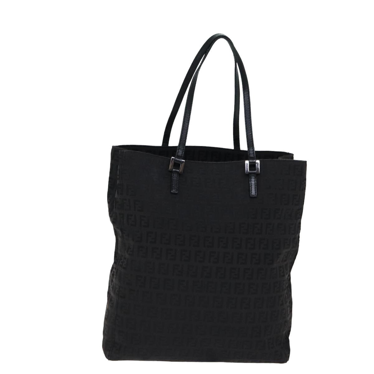 Luxury Fendi Zucchino Canvas Hand Bag Black74849