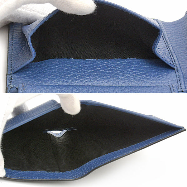 Luxury Gucci Trending 2025 Men's Interlocking G Bifold Wallet Black Blue 610466