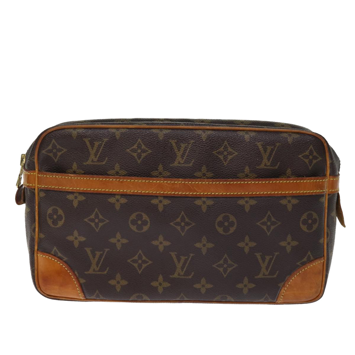 LOUIS VUITTON Monogram Compiegne 28 Clutch Bag M51845 LV 74900