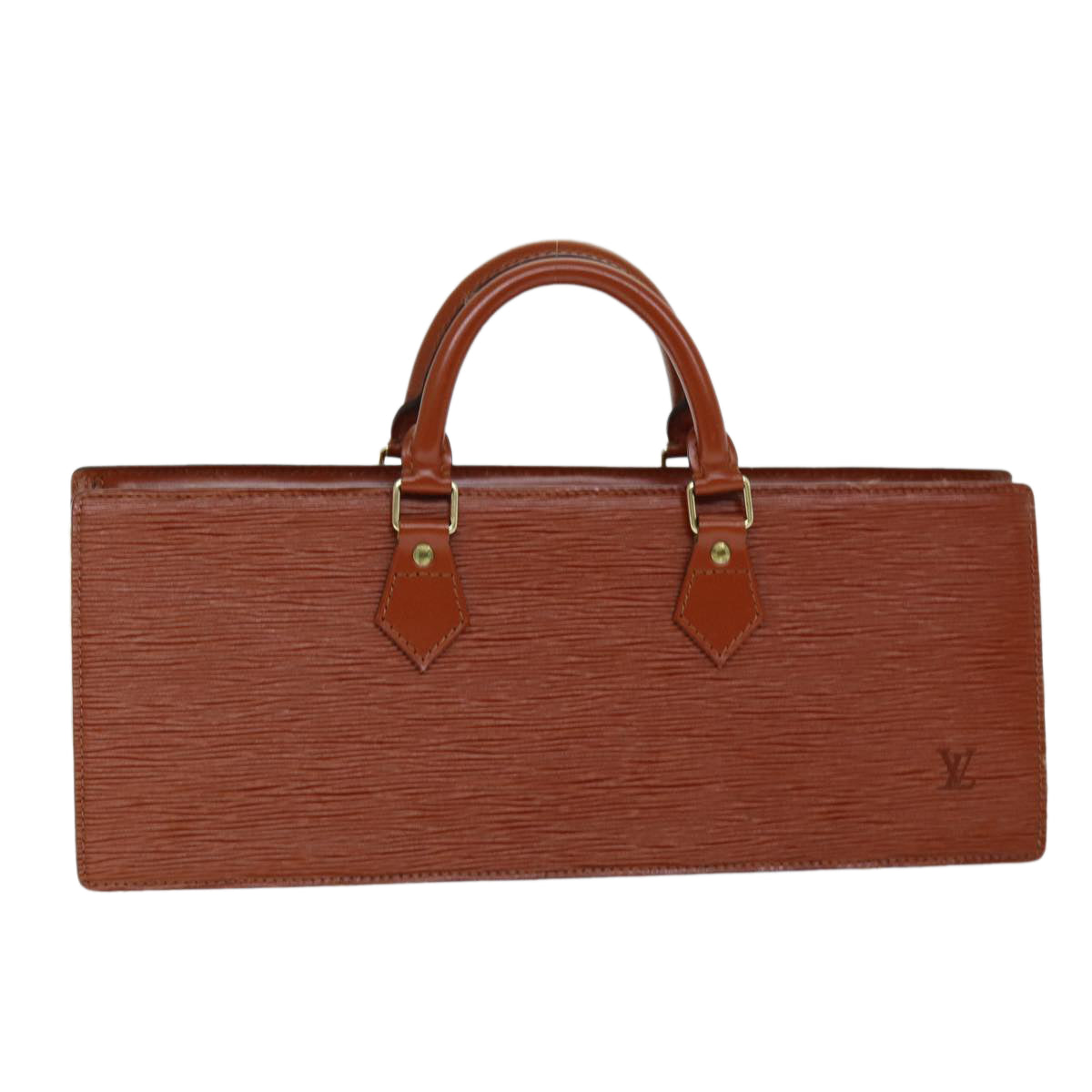 LOUIS VUITTON Epi Sac Triangle Hand Bag Brown M52093 LV 74955