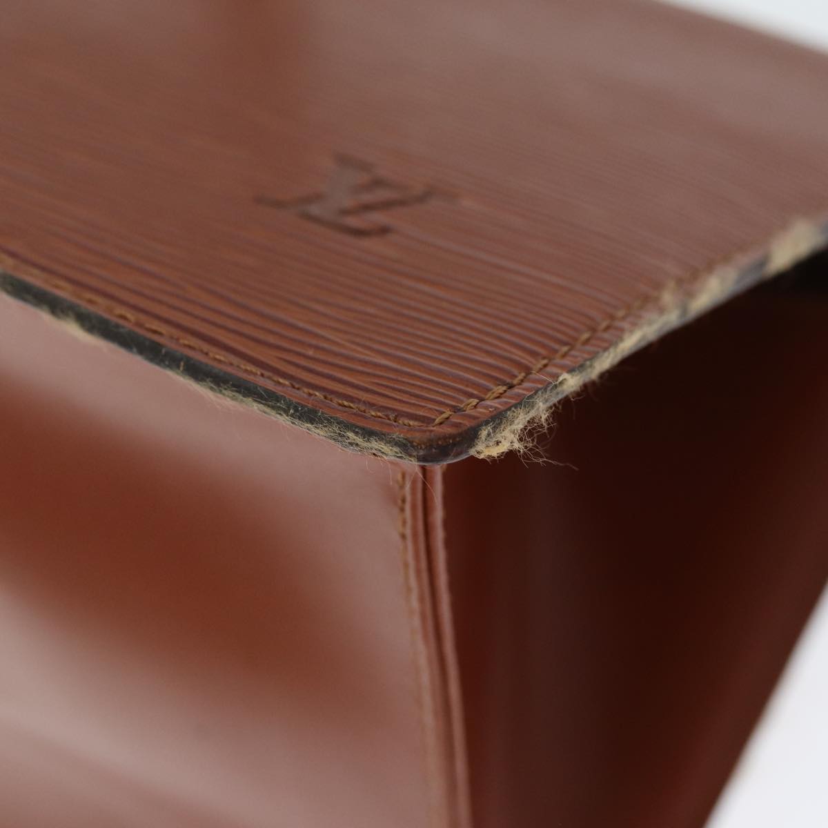 LOUIS VUITTON Epi Sac Triangle Hand Bag Brown M52093 LV 74955