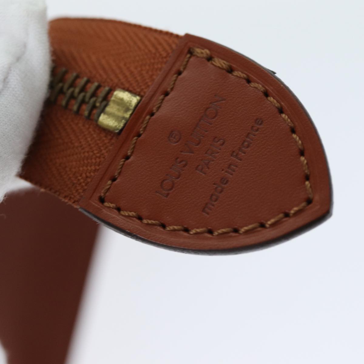 LOUIS VUITTON Epi Sac Triangle Hand Bag Brown M52093 LV 74955