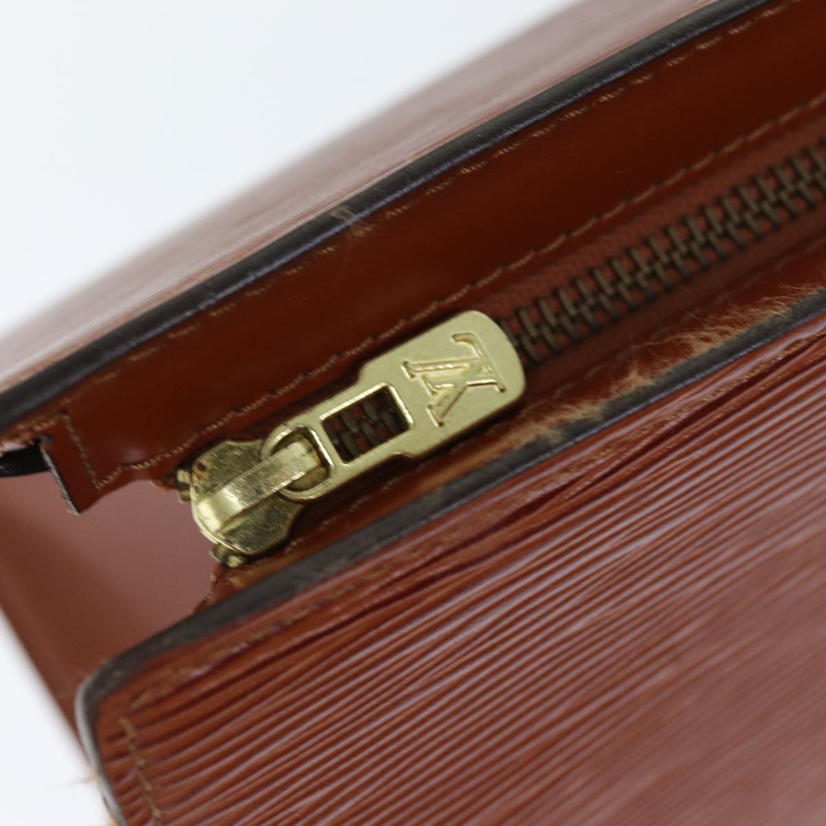 LOUIS VUITTON Epi Sac Triangle Hand Bag Brown M52093 LV 74955