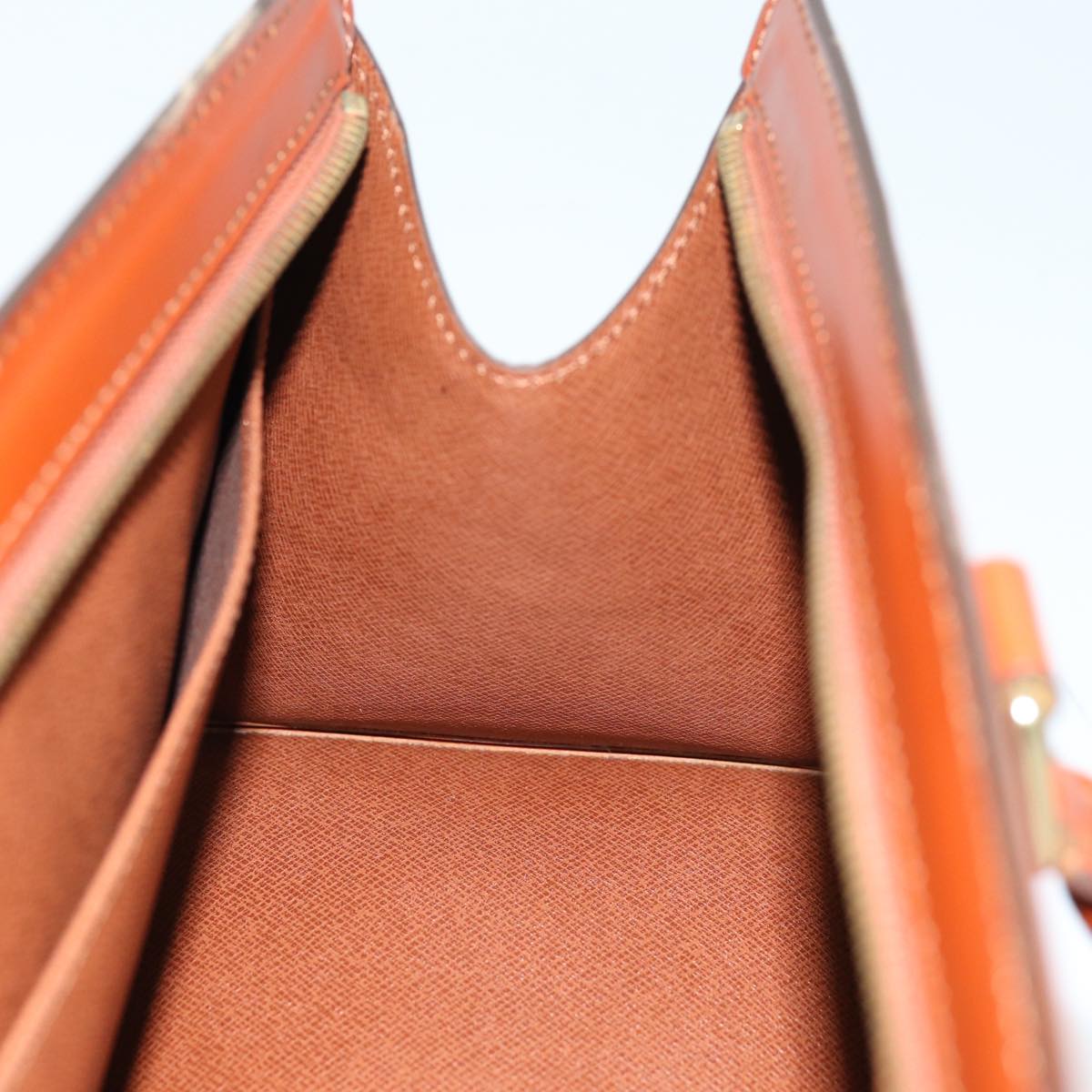 LOUIS VUITTON Epi Sac Triangle Hand Bag Brown M52093 LV 74955