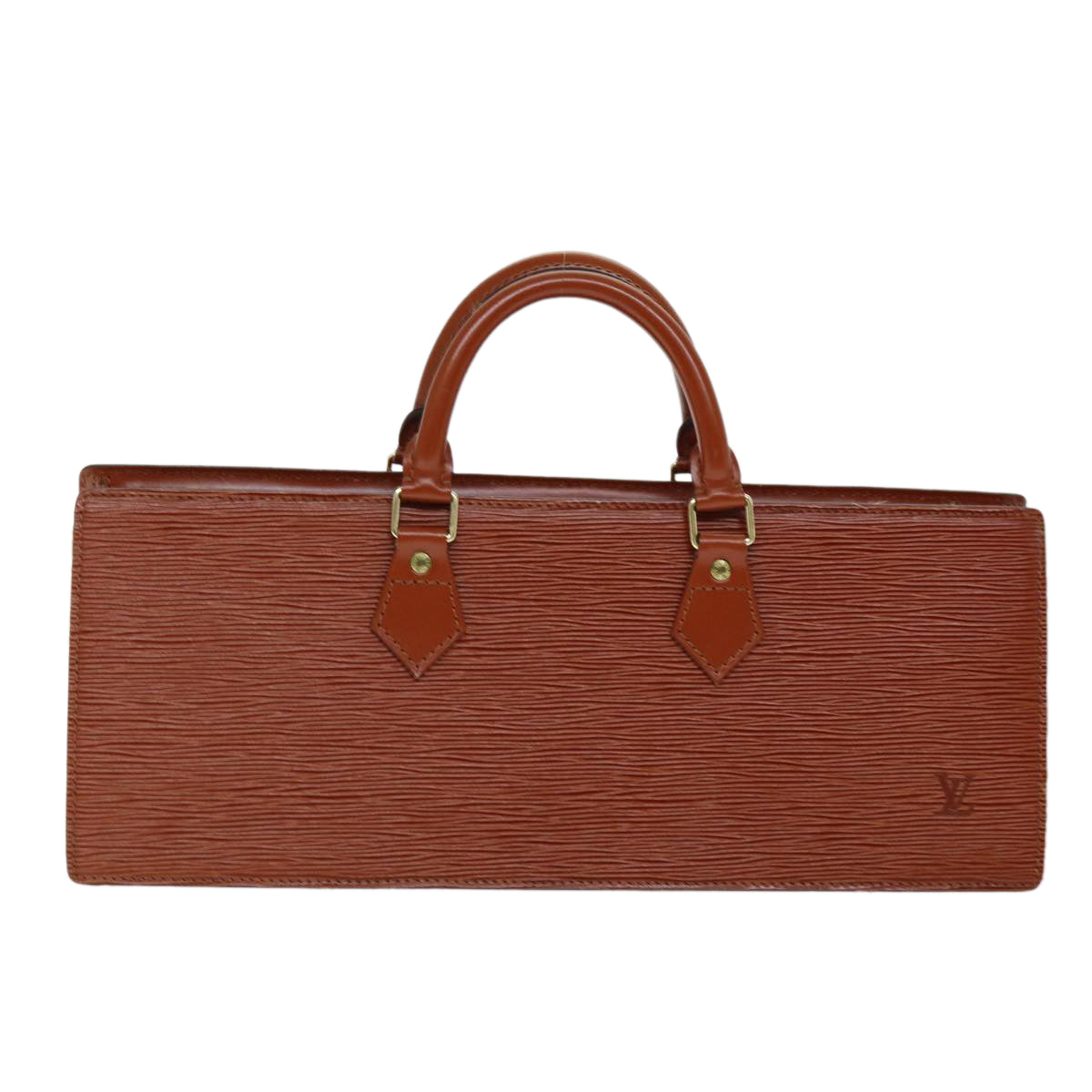 LOUIS VUITTON Epi Sac Triangle Hand Bag Brown M52093 LV 74955