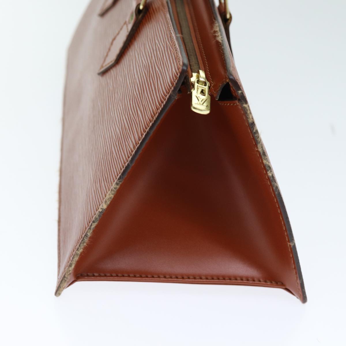 LOUIS VUITTON Epi Sac Triangle Hand Bag Brown M52093 LV 74955