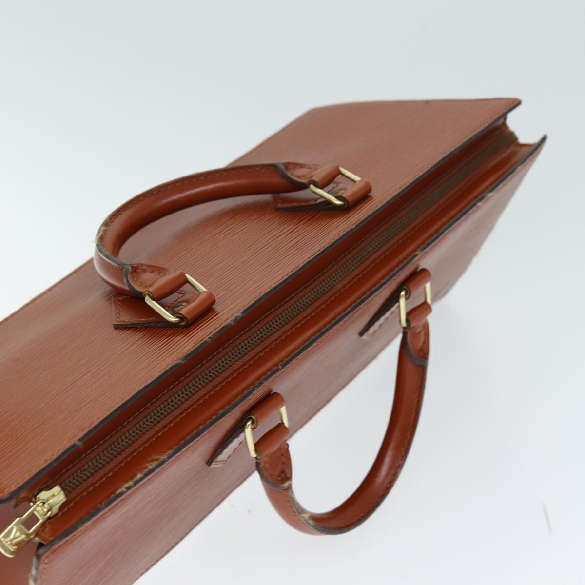 LOUIS VUITTON Epi Sac Triangle Hand Bag Brown M52093 LV 74955