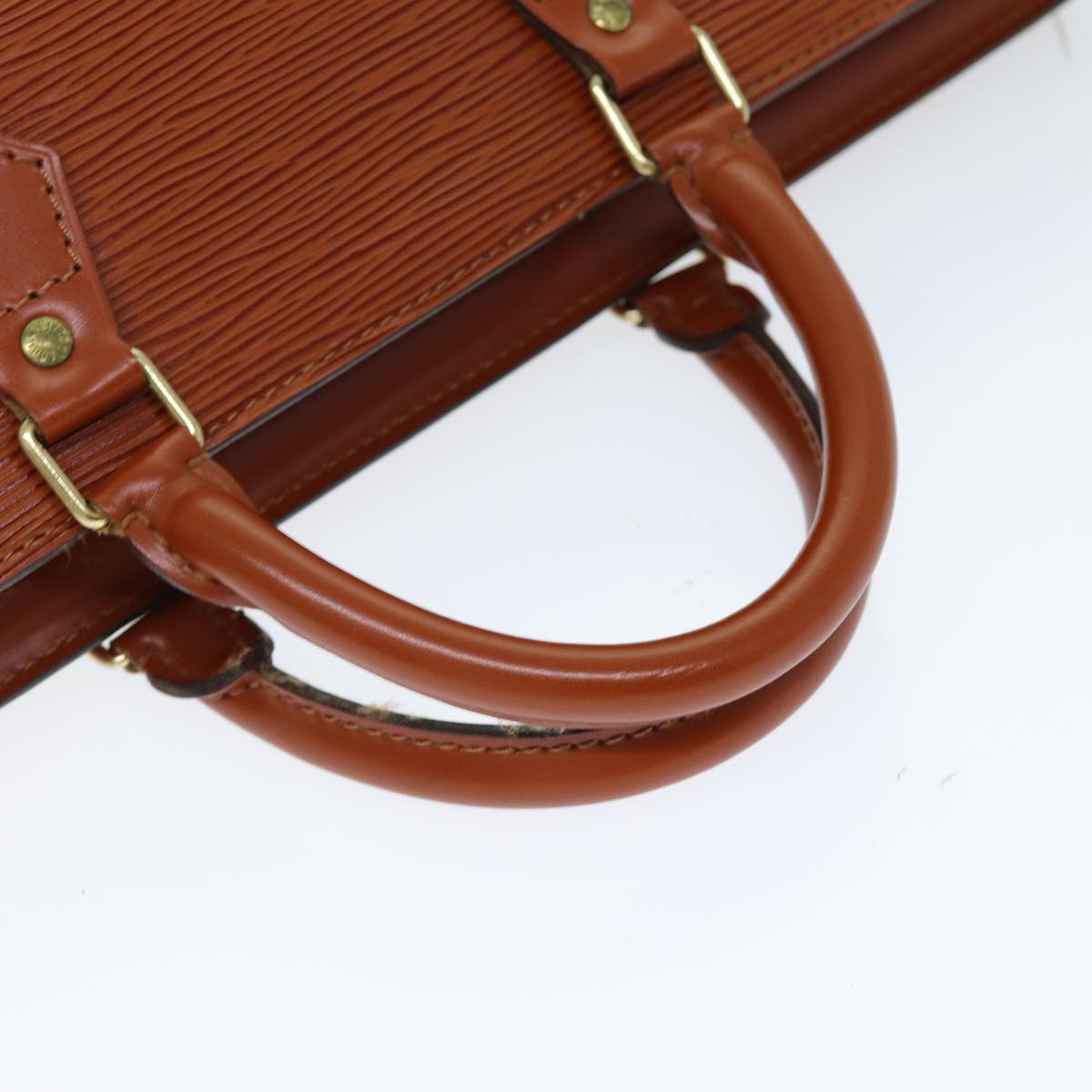 LOUIS VUITTON Epi Sac Triangle Hand Bag Brown M52093 LV 74955