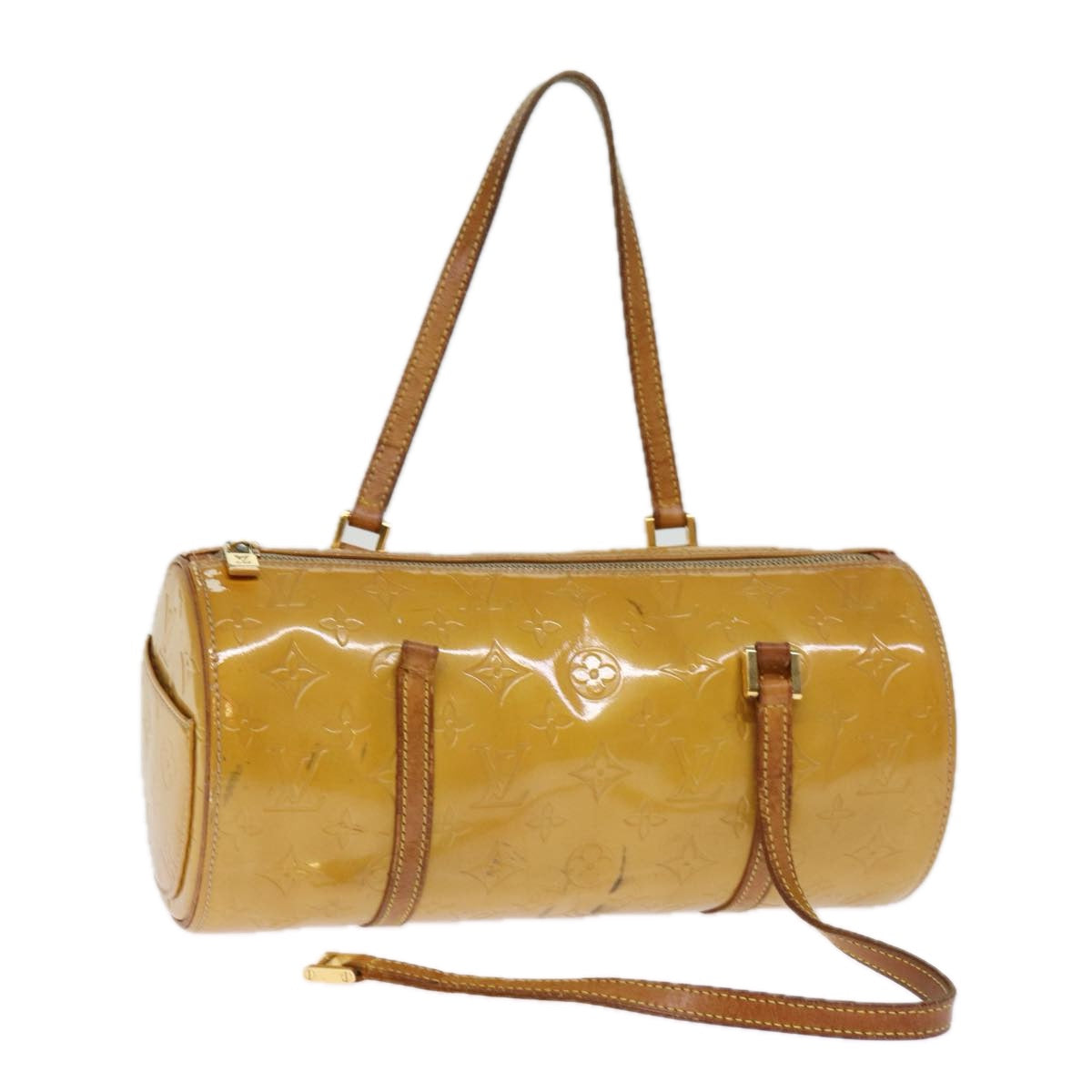 LOUIS VUITTON Monogram Vernis Bedford Hand Bag Beige M91006 LV 74956
