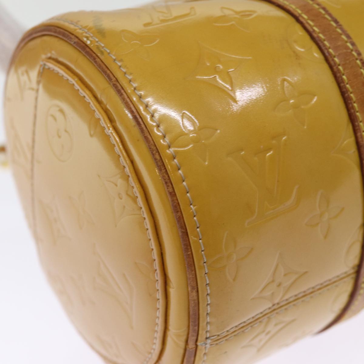 LOUIS VUITTON Monogram Vernis Bedford Hand Bag Beige M91006 LV 74956