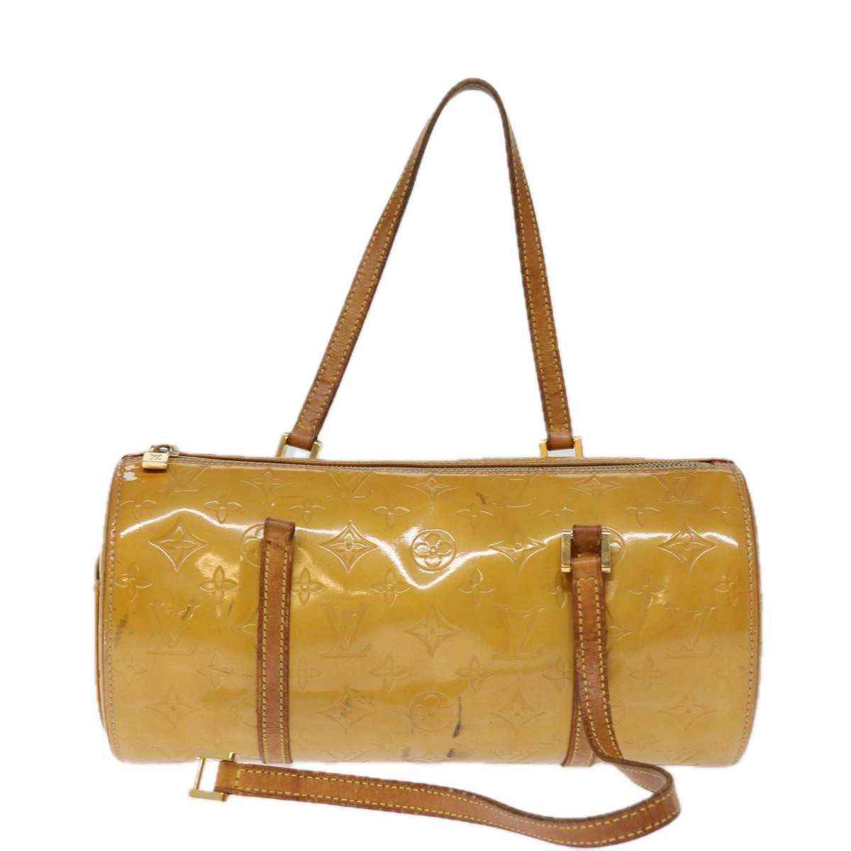 LOUIS VUITTON Monogram Vernis Bedford Hand Bag Beige M91006 LV 74956