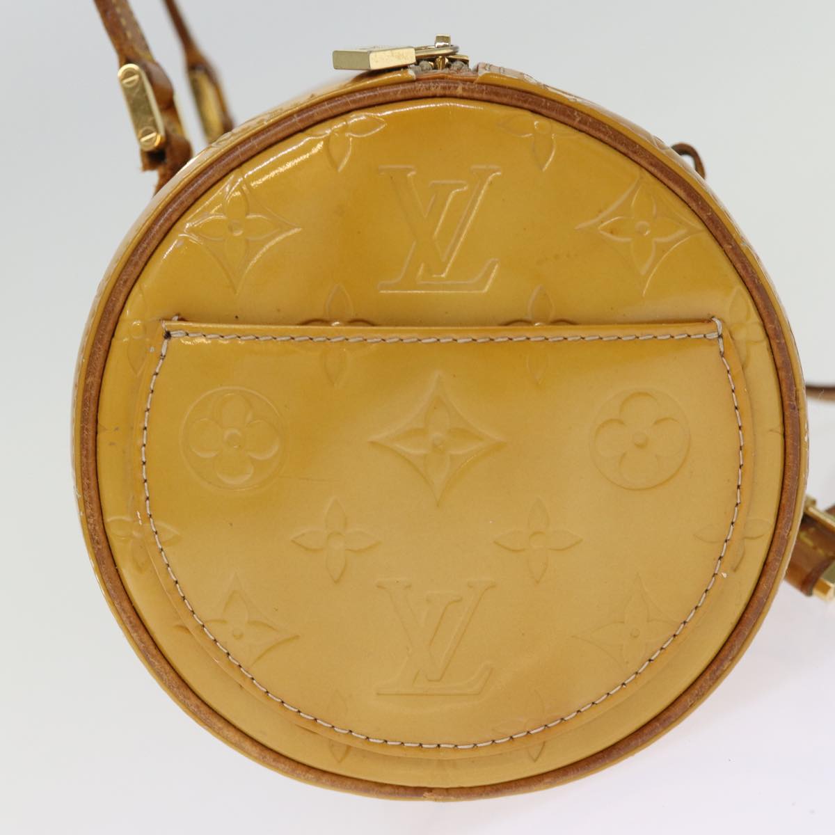 LOUIS VUITTON Monogram Vernis Bedford Hand Bag Beige M91006 LV 74956