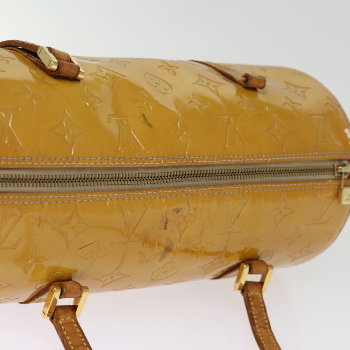 LOUIS VUITTON Monogram Vernis Bedford Hand Bag Beige M91006 LV 74956
