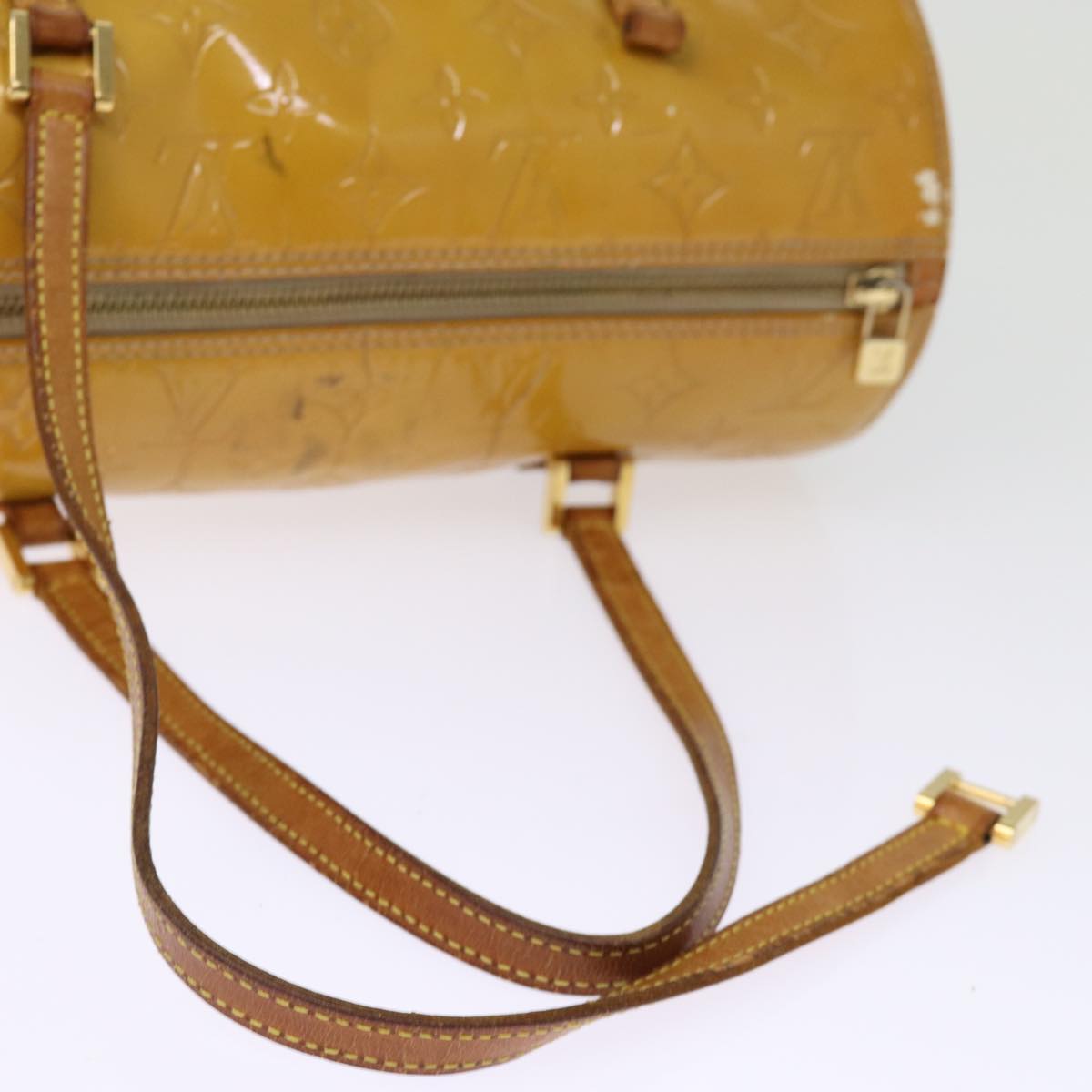 LOUIS VUITTON Monogram Vernis Bedford Hand Bag Beige M91006 LV 74956
