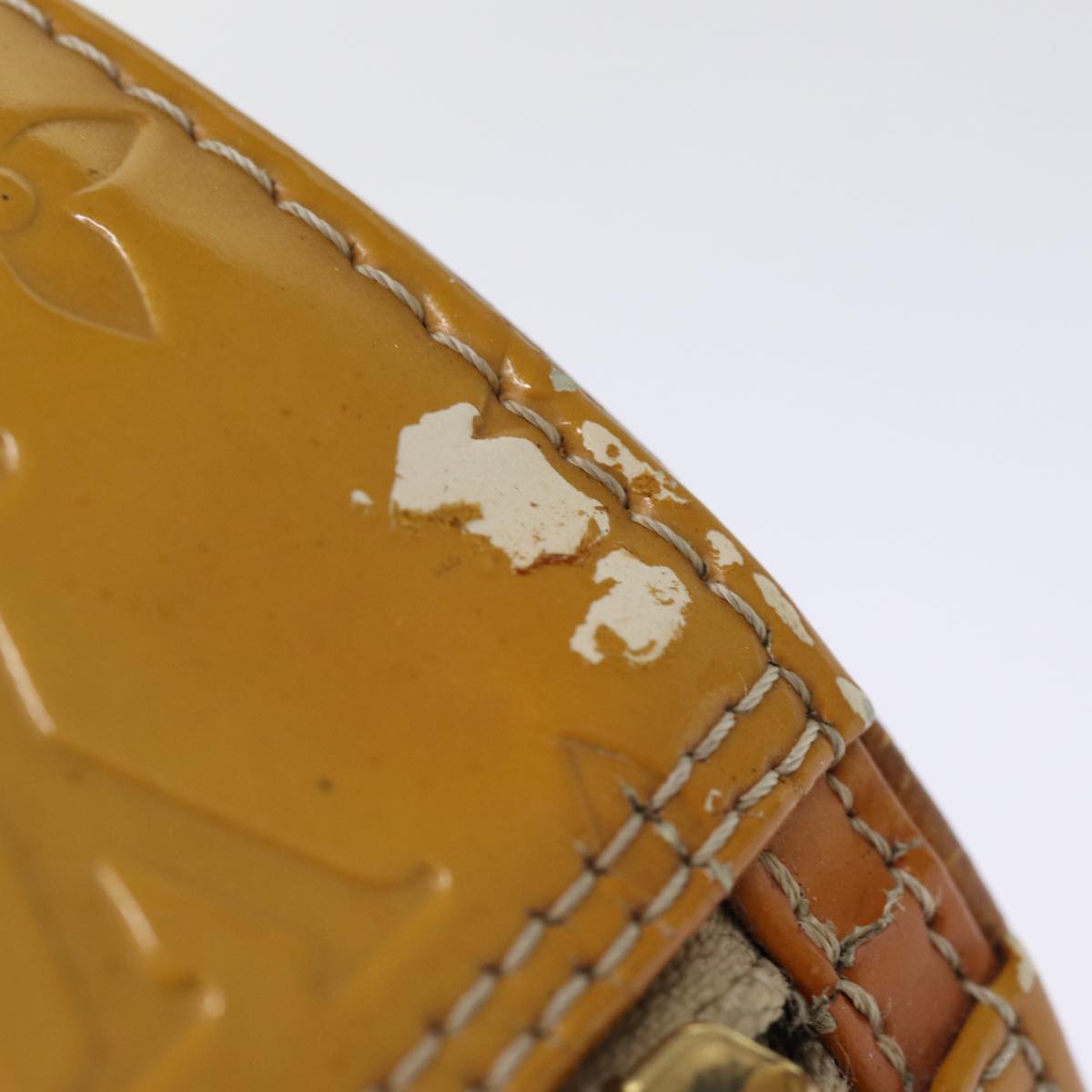 LOUIS VUITTON Monogram Vernis Bedford Hand Bag Beige M91006 LV 74956