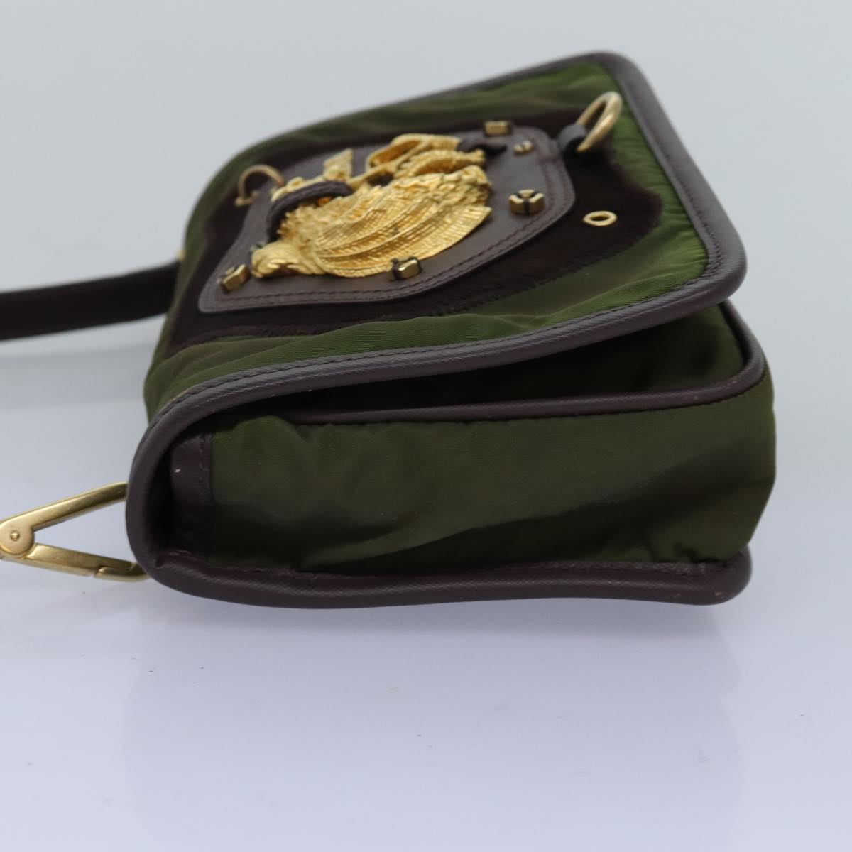Luxury PradaShoulder Bag Nylon Khaki 74960