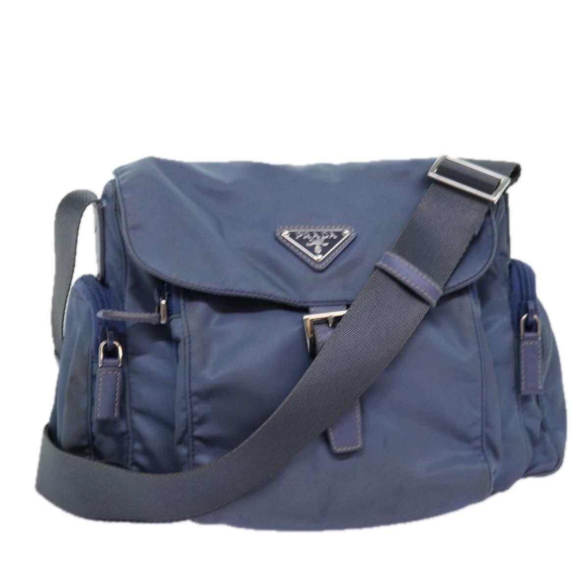 Luxury PradaShoulder Bag Nylon Blue 74963