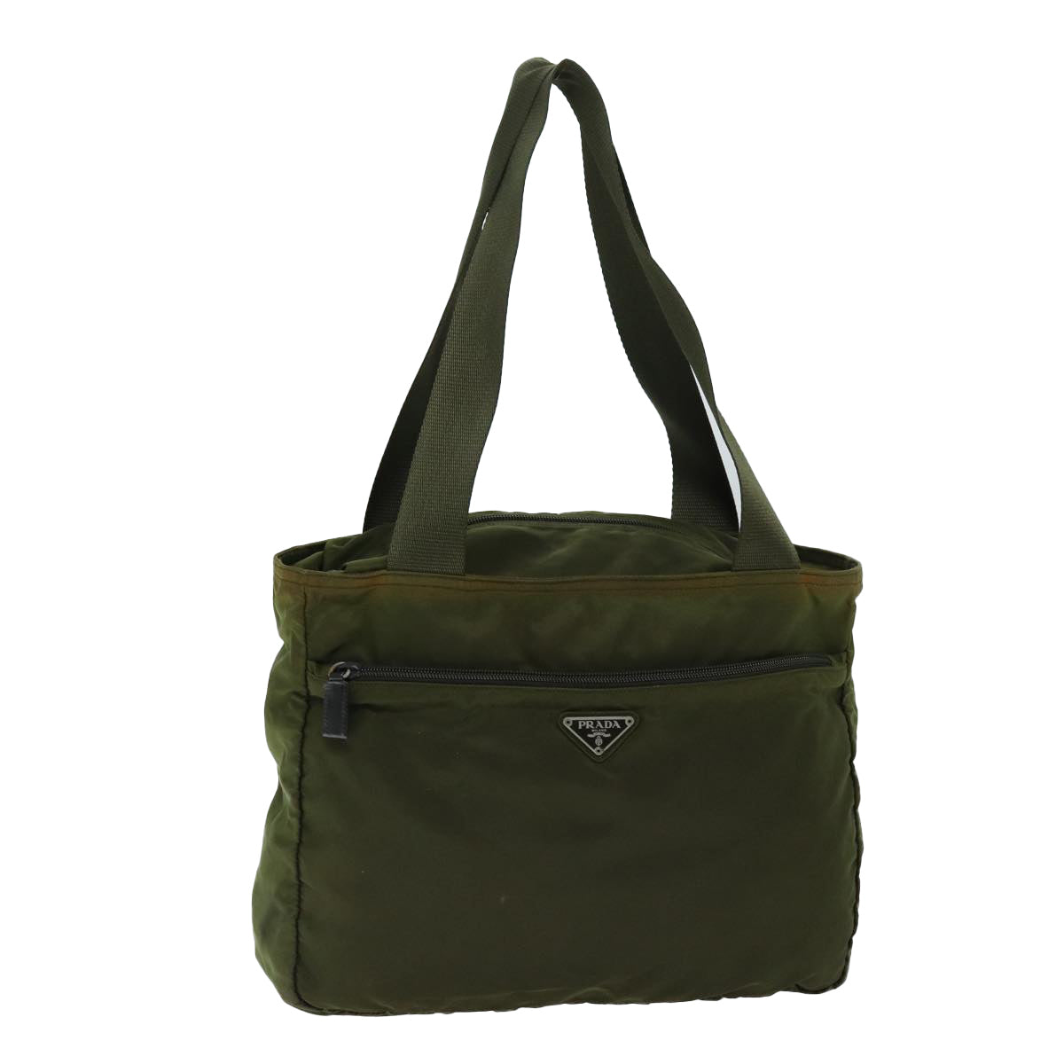 Luxury PradaTote Bag Nylon Khaki 74970