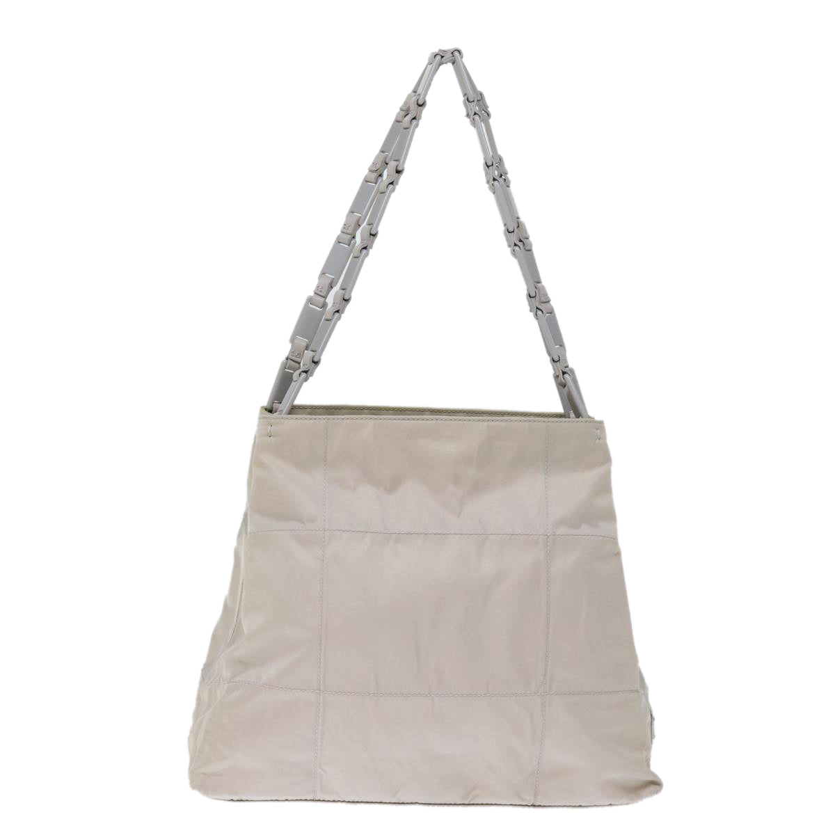 Luxury PradaChain Shoulder Bag Nylon Gray 74973