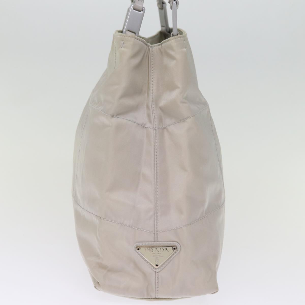 Luxury PradaChain Shoulder Bag Nylon Gray 74973