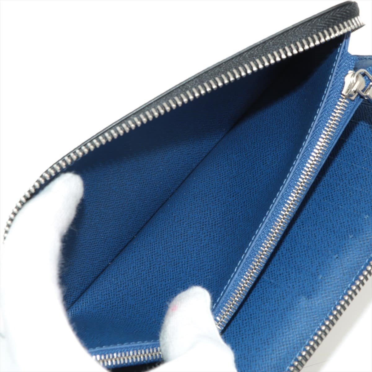 Louis Vuitton Zippy Vertical M30447 Cobalt Round Zip Wallet