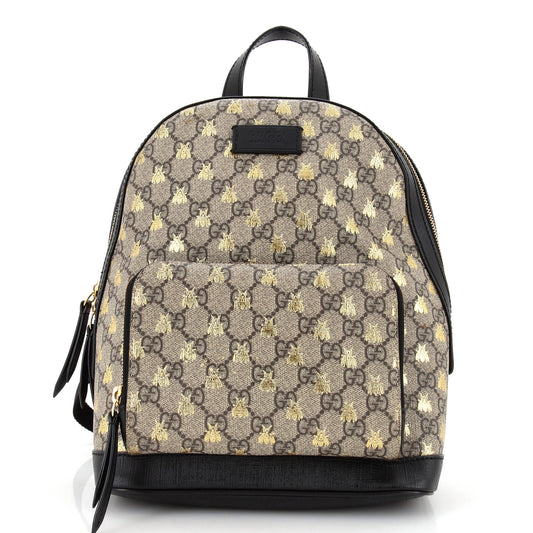 Luxury Gucci Trending 2025 Zip Pocket Backpack Printed GG Coated Canvas Small