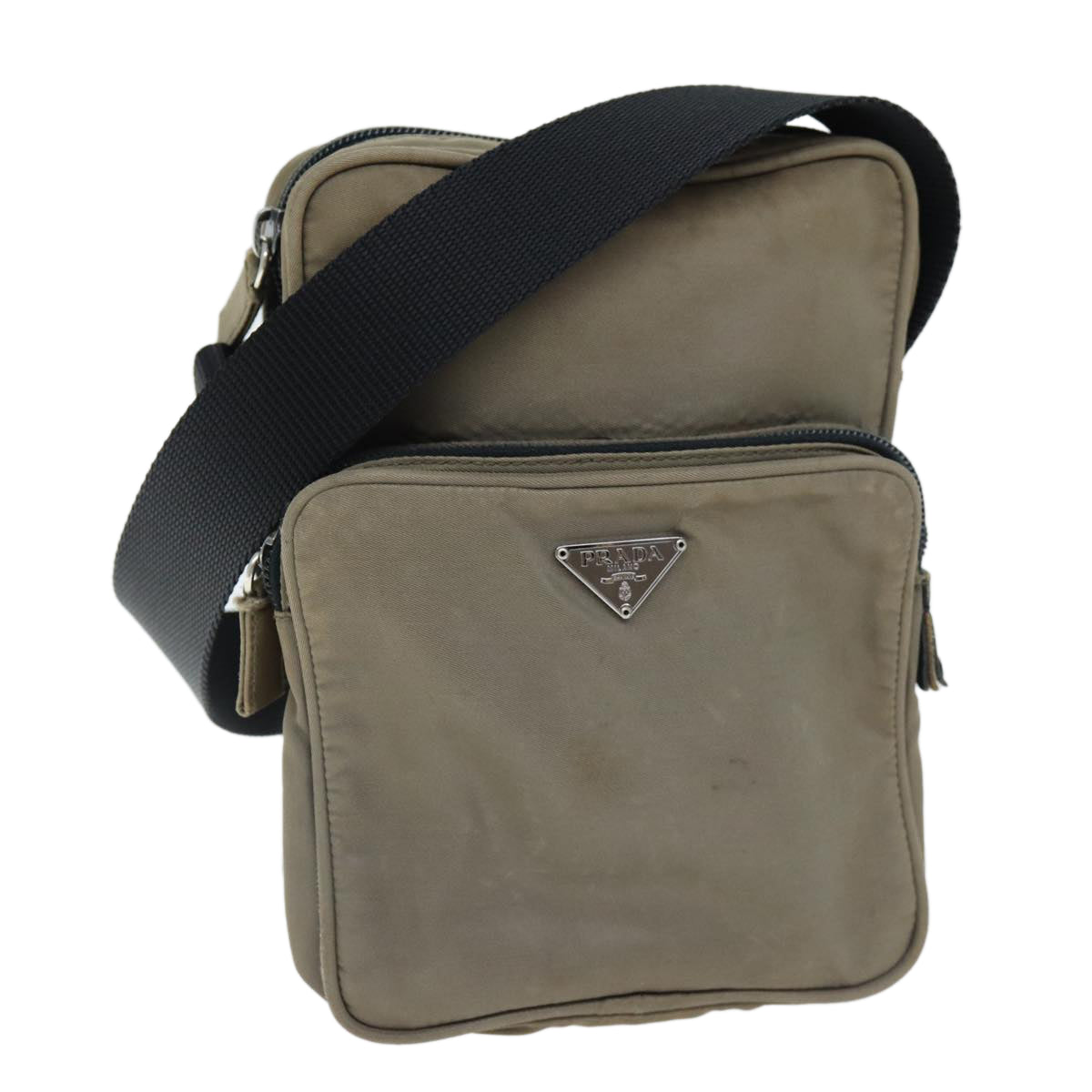 Luxury PradaShoulder Bag Nylon Beige 75014