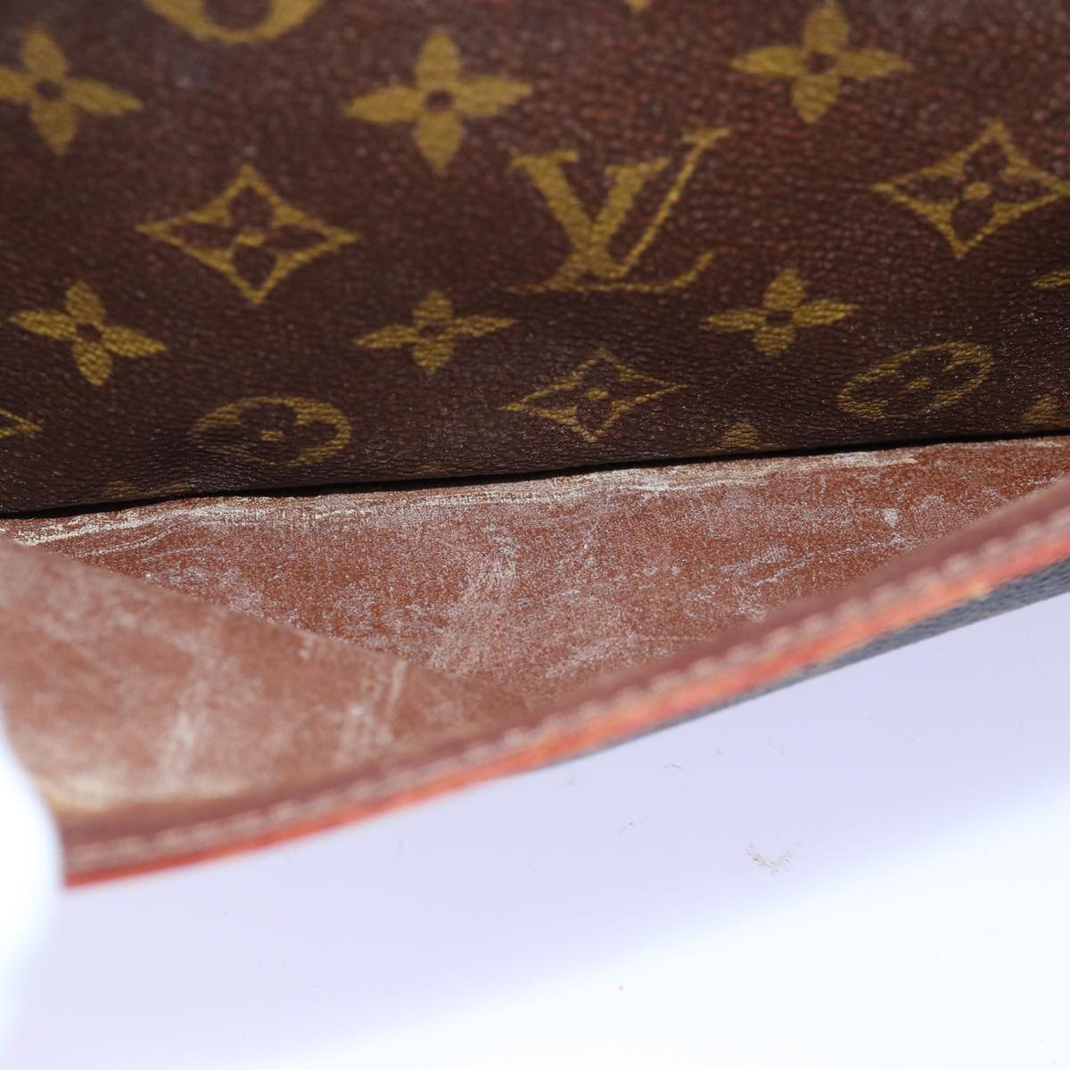 LOUIS VUITTON Monogram Compiegne 28 Clutch Bag M51845 LV 75021