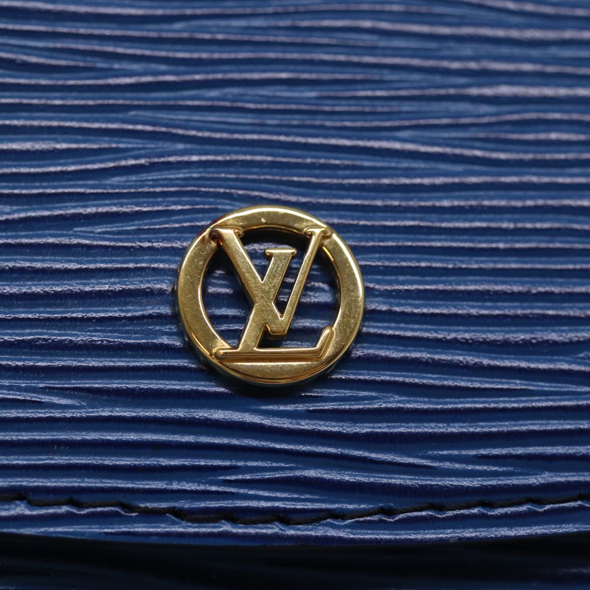 LOUIS VUITTON Epi Montaigne 23 Clutch Bag Blue M52665 LV 75039
