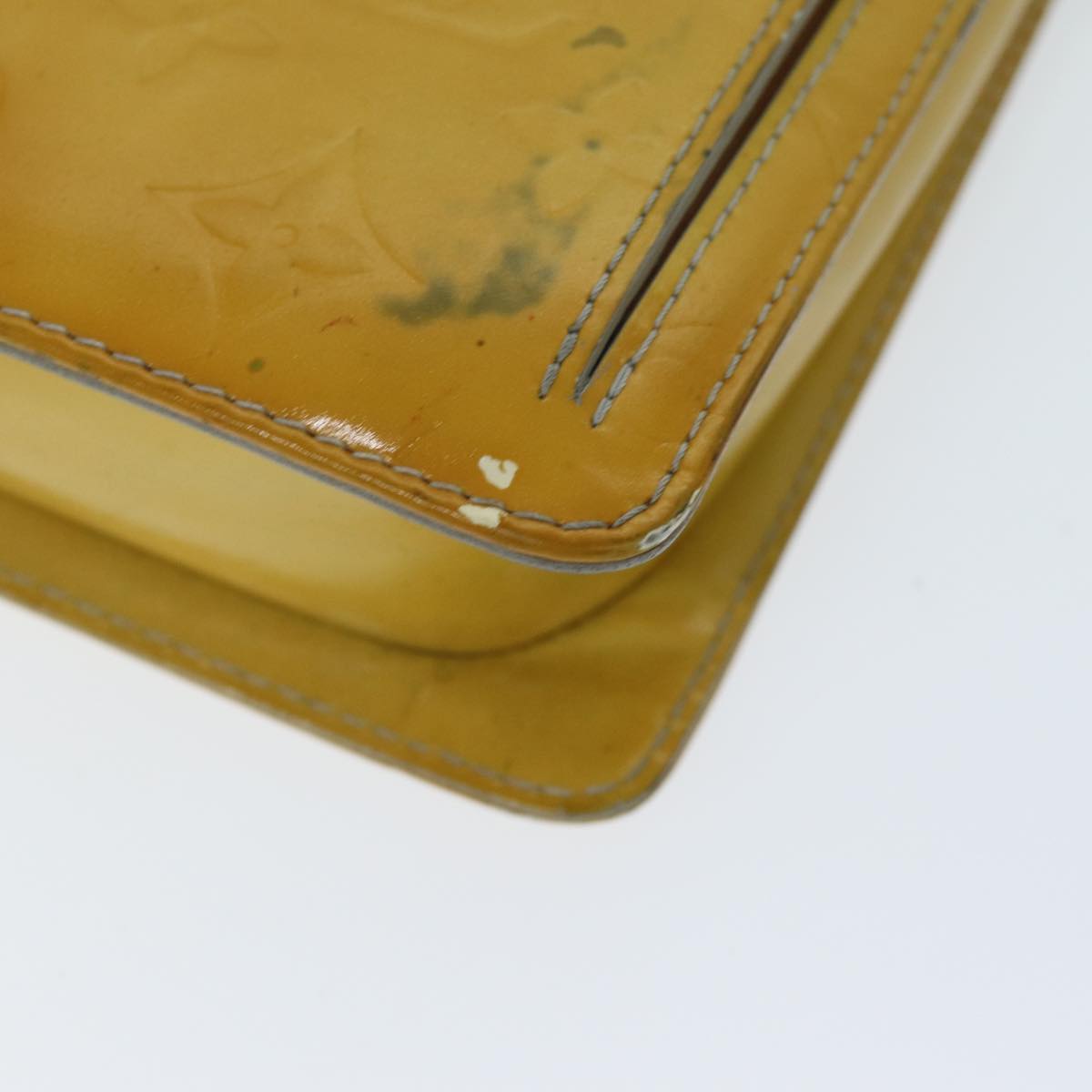 LOUIS VUITTON Monogram Vernis Motto Accessory Pouch Gris M91030 LV 75041