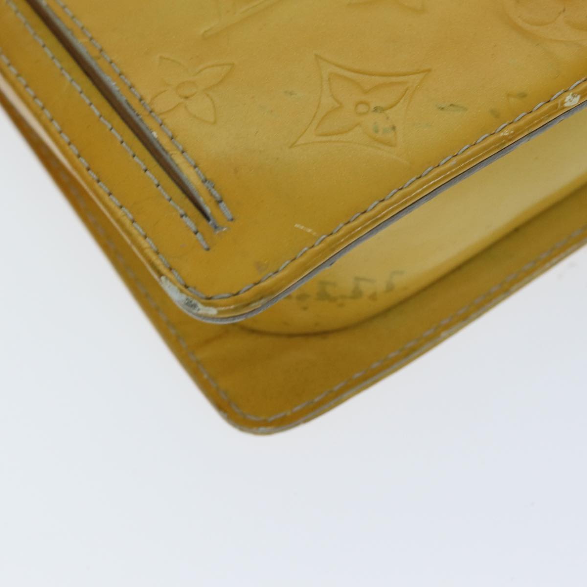LOUIS VUITTON Monogram Vernis Motto Accessory Pouch Gris M91030 LV 75041