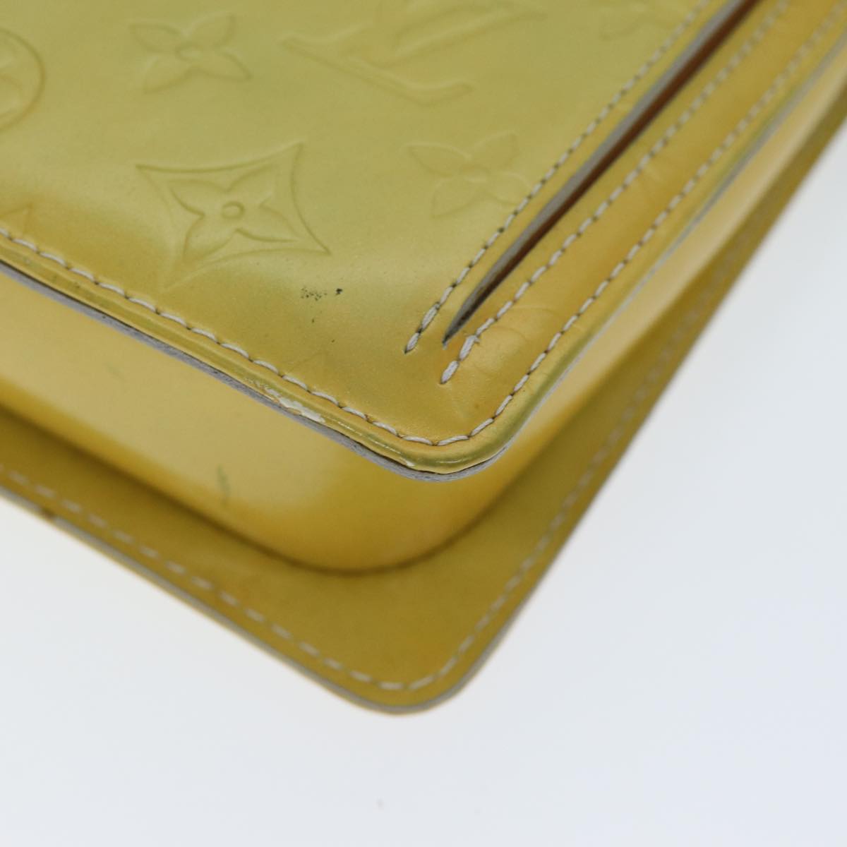 LOUIS VUITTON Monogram Vernis Motto Accessory Pouch Gris M91030 LV 75042