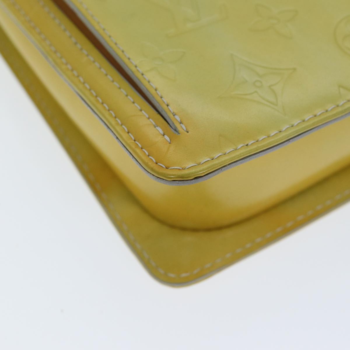 LOUIS VUITTON Monogram Vernis Motto Accessory Pouch Gris M91030 LV 75042