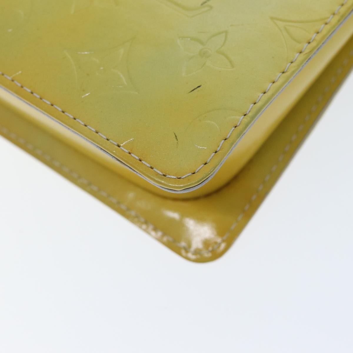 LOUIS VUITTON Monogram Vernis Motto Accessory Pouch Gris M91030 LV 75042