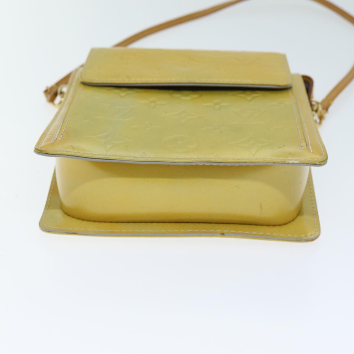 LOUIS VUITTON Monogram Vernis Motto Accessory Pouch Gris M91030 LV 75042